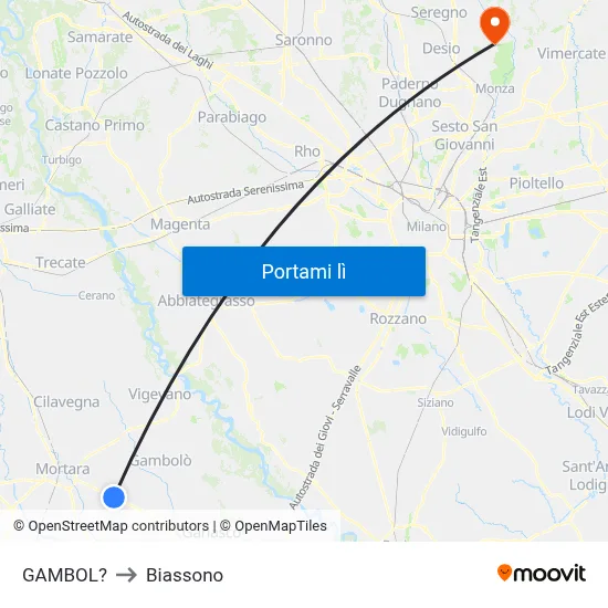 GAMBOL? to Biassono map
