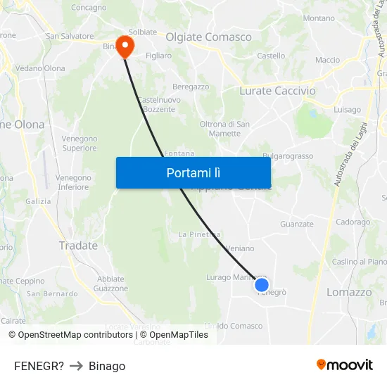 FENEGR? to Binago map
