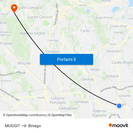 MUGGI? to Binago map