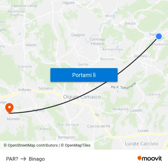 PAR? to Binago map