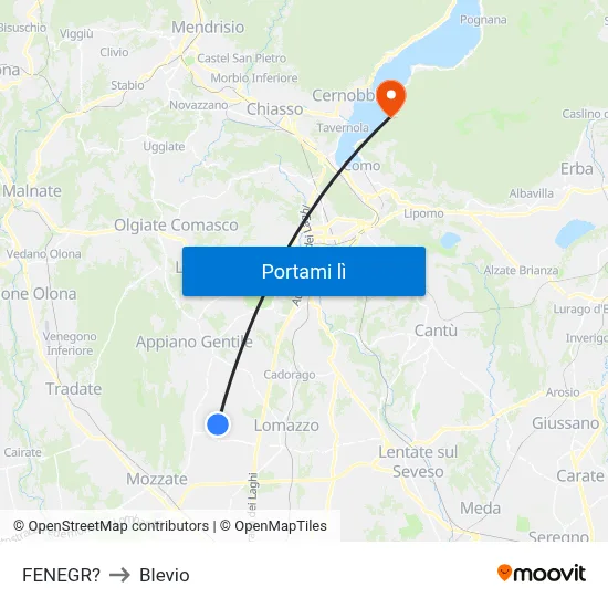 FENEGR? to Blevio map