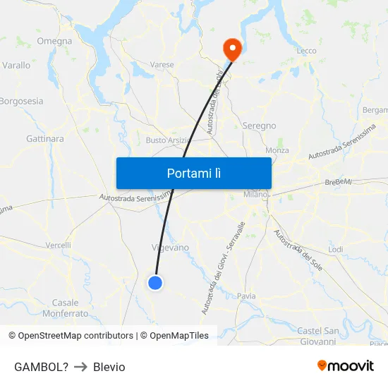 GAMBOL? to Blevio map