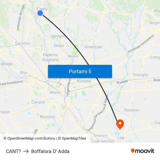 CANT? to Boffalora D' Adda map