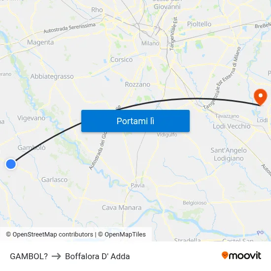 GAMBOL? to Boffalora D' Adda map