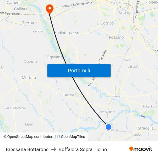 Bressana Bottarone to Boffalora Sopra Ticino map