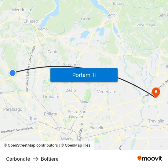 Carbonate to Boltiere map