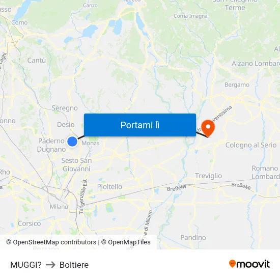 MUGGI? to Boltiere map