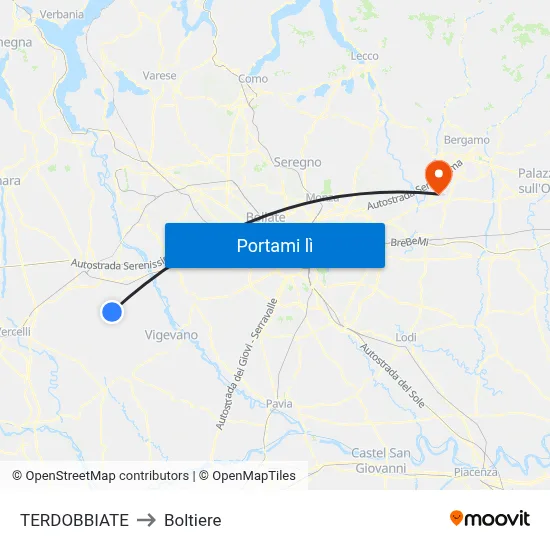 TERDOBBIATE to Boltiere map