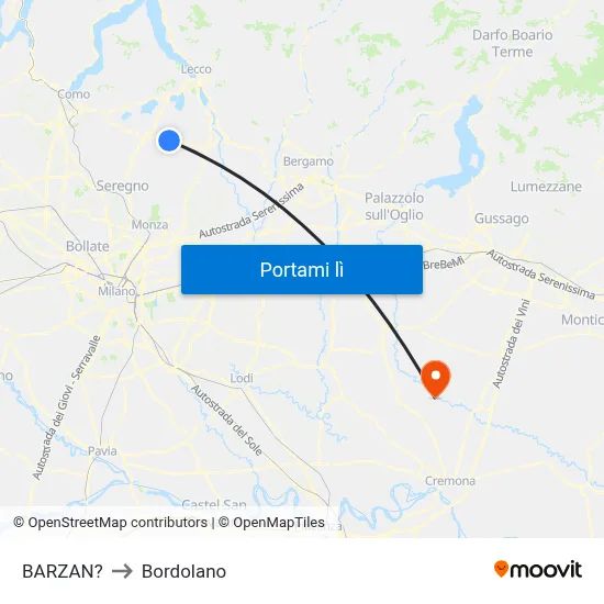 BARZAN? to Bordolano map