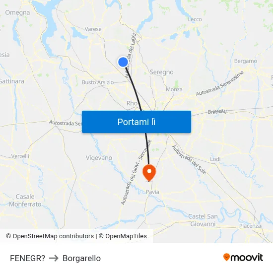 FENEGR? to Borgarello map