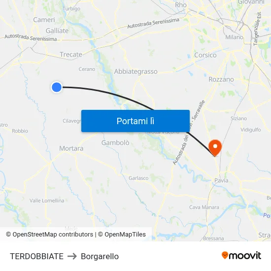 TERDOBBIATE to Borgarello map