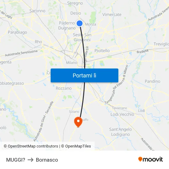 MUGGI? to Bornasco map