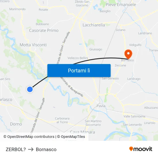 ZERBOL? to Bornasco map