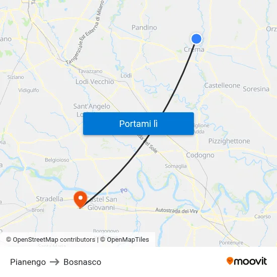 Pianengo to Bosnasco map