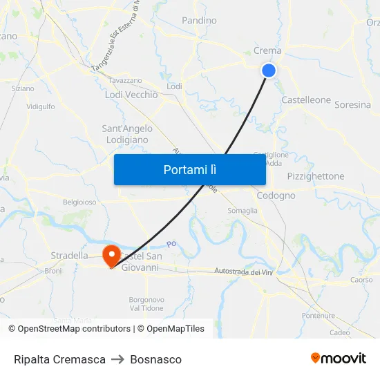 Ripalta Cremasca to Bosnasco map