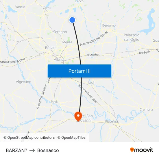 BARZAN? to Bosnasco map