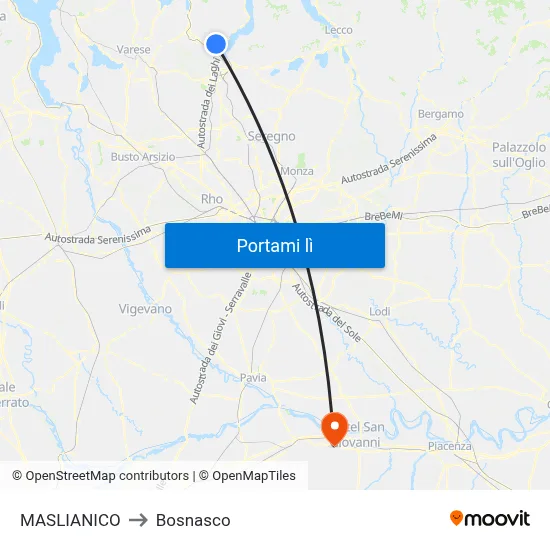 MASLIANICO to Bosnasco map