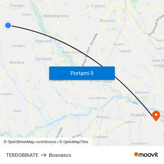 TERDOBBIATE to Bosnasco map
