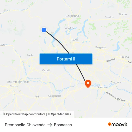 Premosello-Chiovenda to Bosnasco map