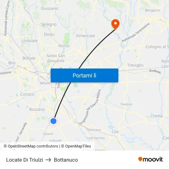 Locate Di Triulzi to Bottanuco map