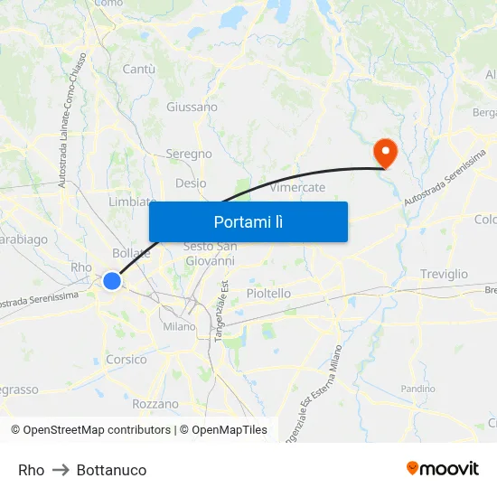 Rho to Bottanuco map