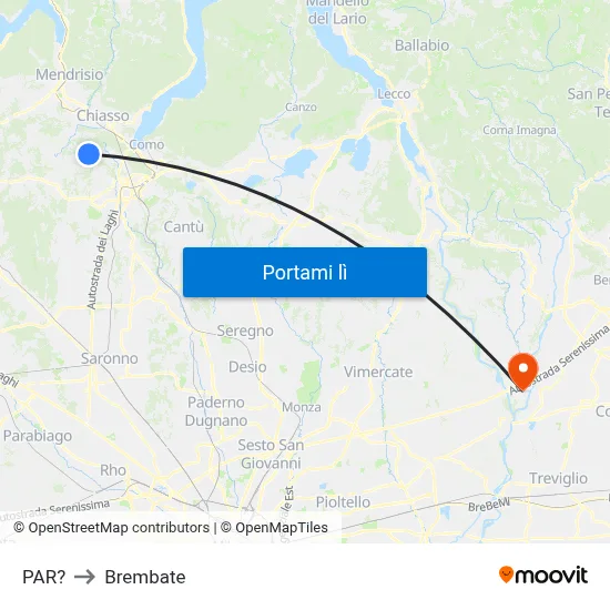 PAR? to Brembate map