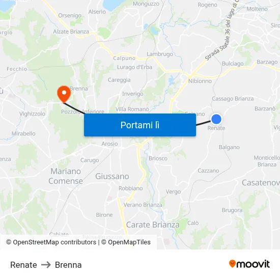 Renate to Brenna map