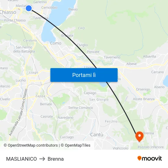 MASLIANICO to Brenna map