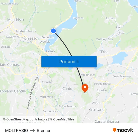 MOLTRASIO to Brenna map
