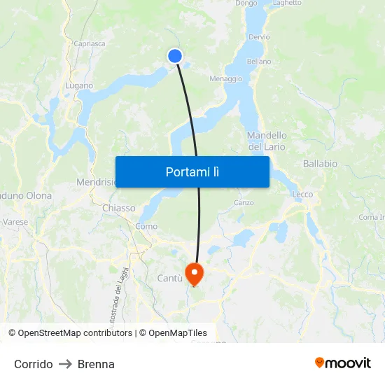 Corrido to Brenna map
