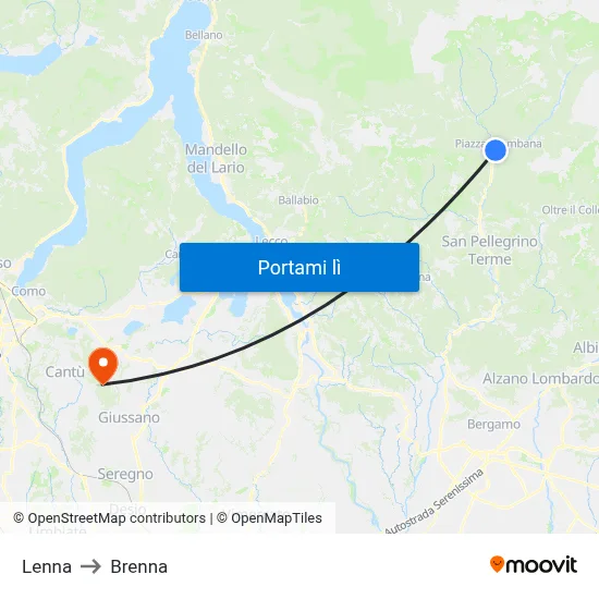 Lenna to Brenna map