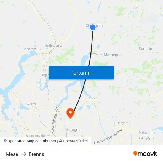 Mese to Brenna map