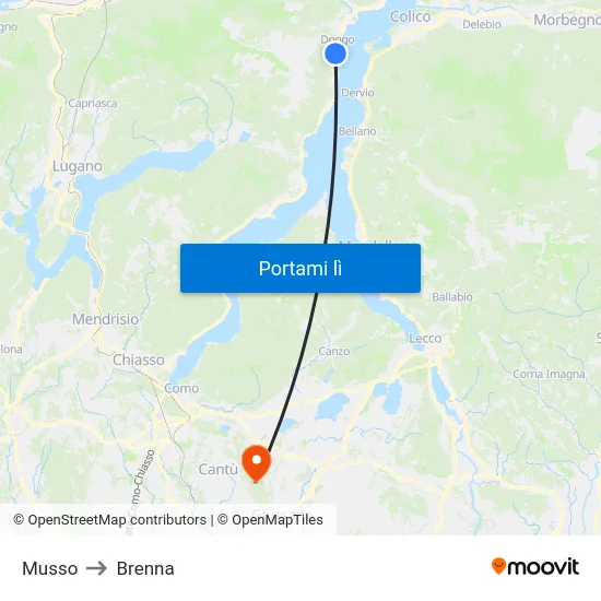 Musso to Brenna map