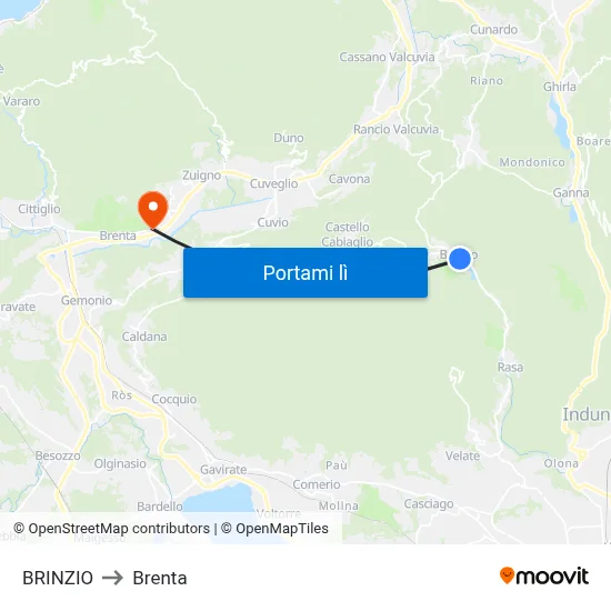 BRINZIO to Brenta map