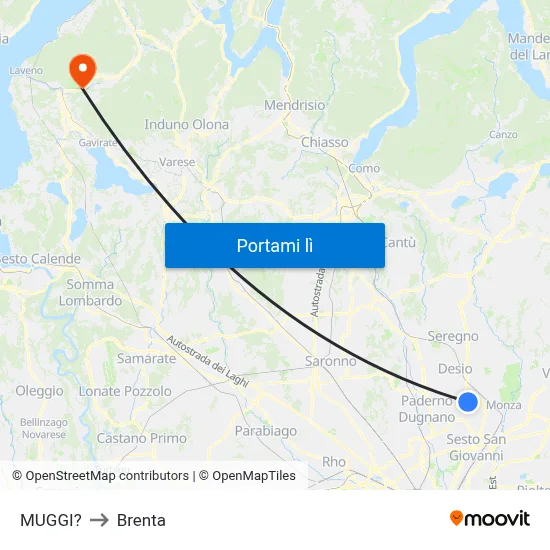 MUGGI? to Brenta map