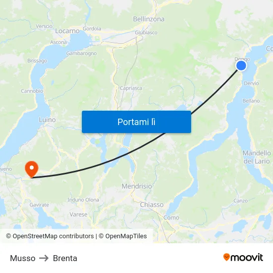 Musso to Brenta map
