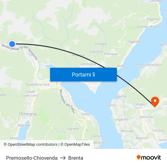 Premosello-Chiovenda to Brenta map