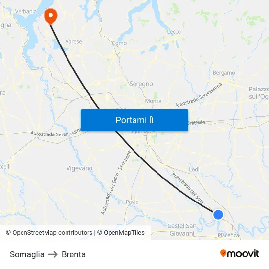 Somaglia to Brenta map
