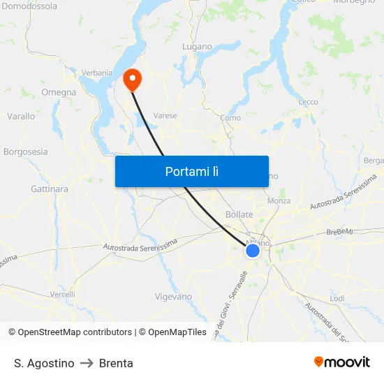 S. Agostino to Brenta map