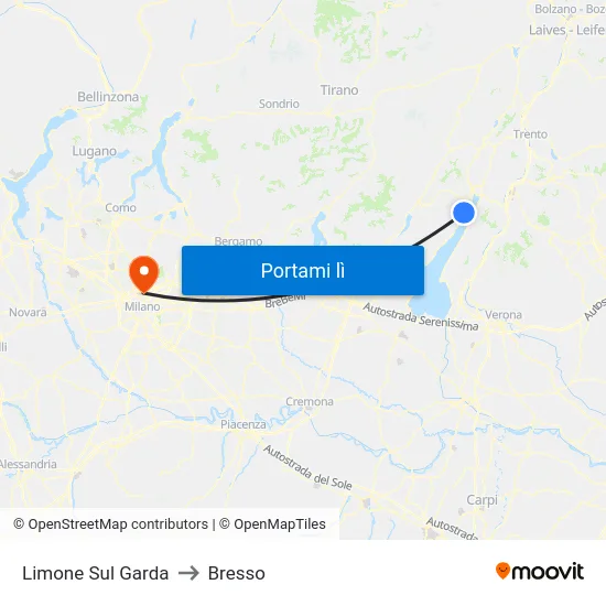 Limone Sul Garda to Bresso map
