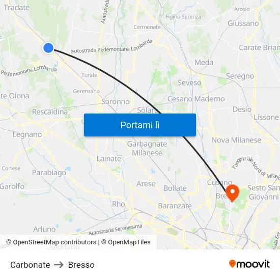 Carbonate to Bresso map