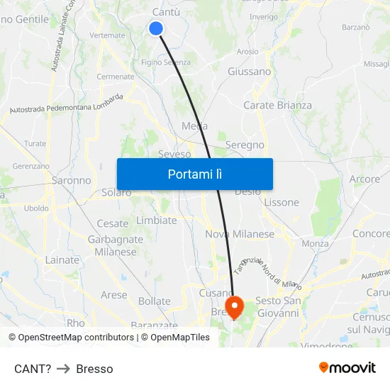 CANT? to Bresso map
