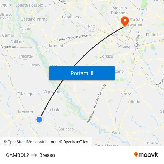 GAMBOL? to Bresso map