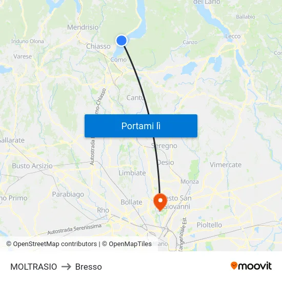 MOLTRASIO to Bresso map