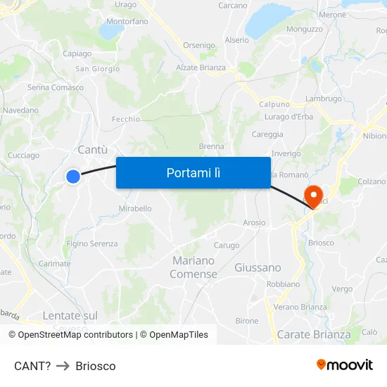 CANT? to Briosco map
