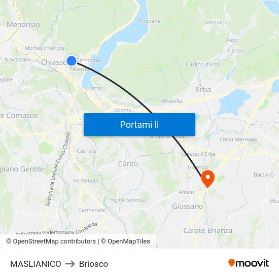 MASLIANICO to Briosco map