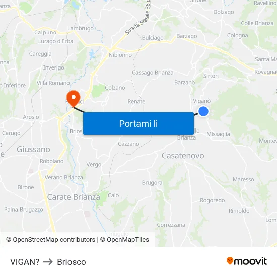VIGAN? to Briosco map