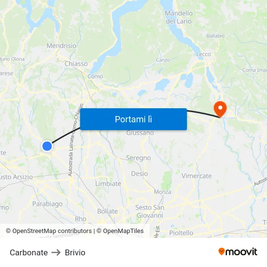 Carbonate to Brivio map