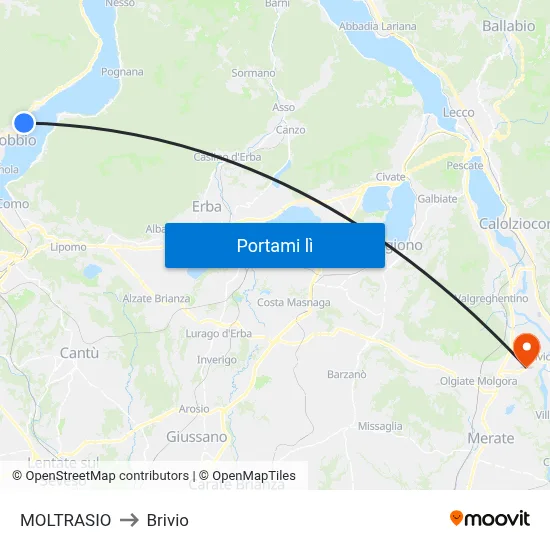MOLTRASIO to Brivio map