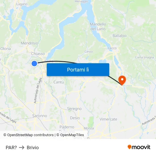 PAR? to Brivio map